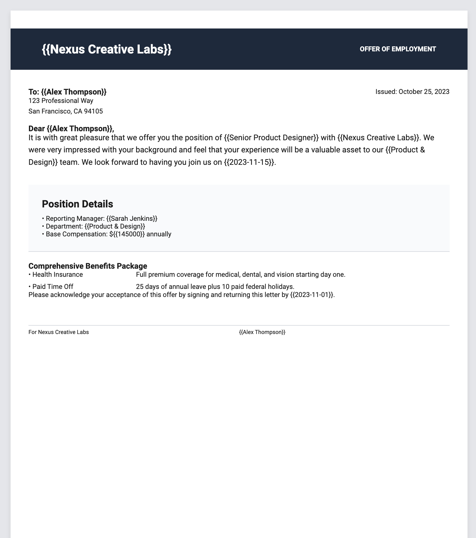 AI agent generating a PDF template